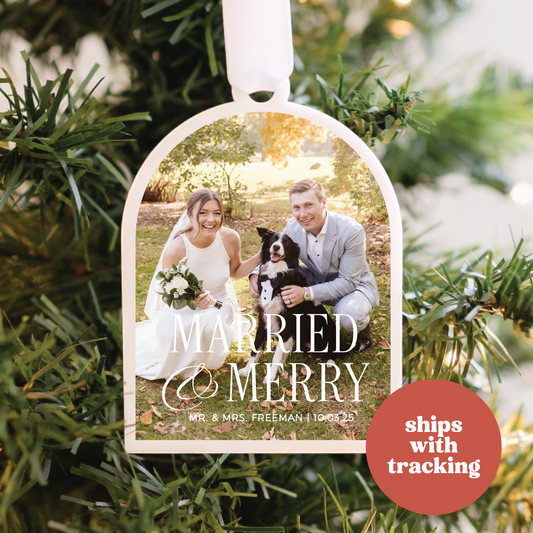 Our First Christmas Married Christmas Ornament