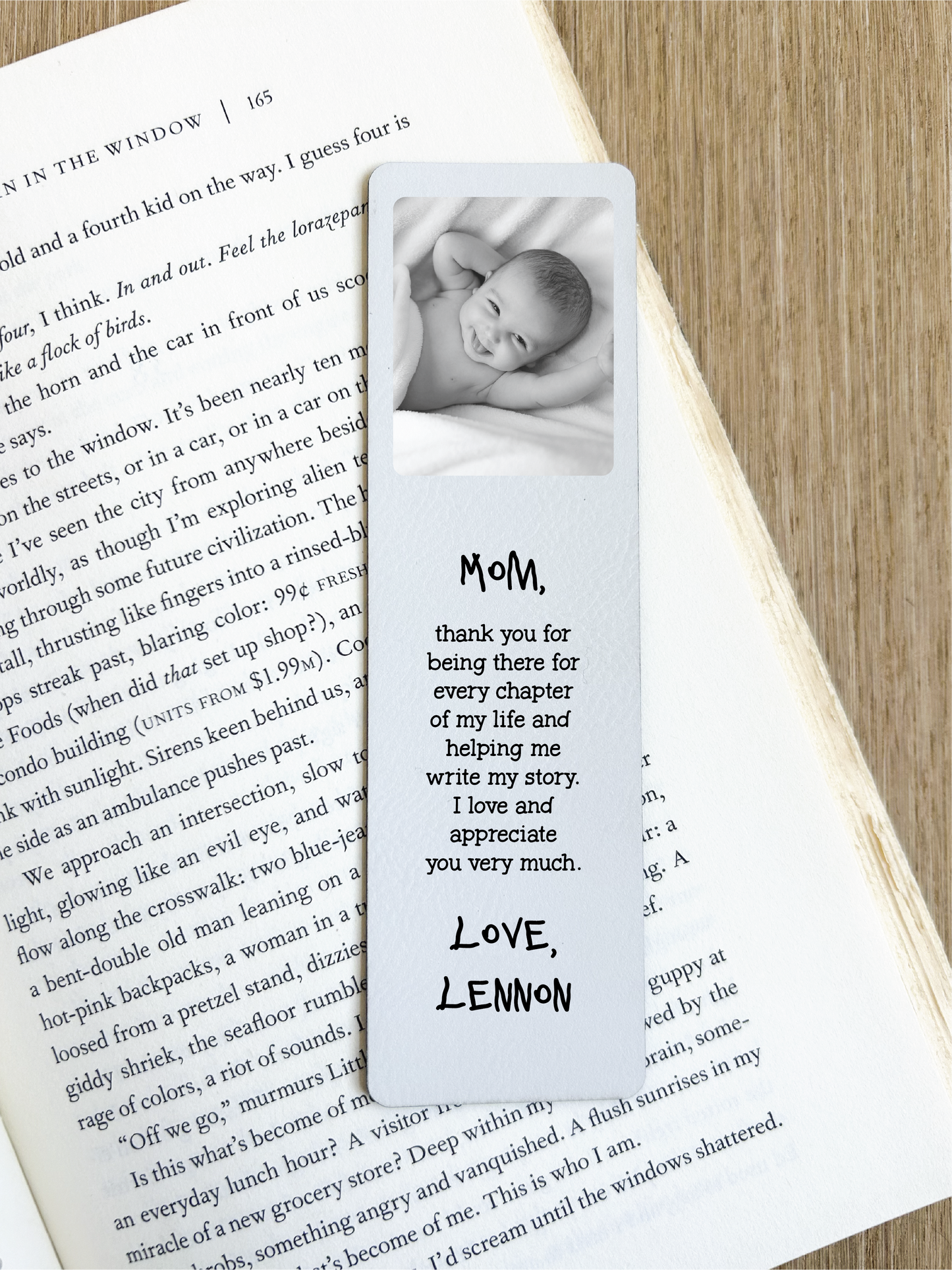 Custom Leatherette Photo Bookmark