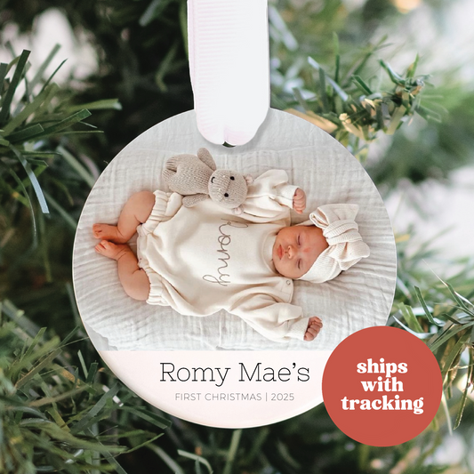 Custom Baby's First Christmas Ornament