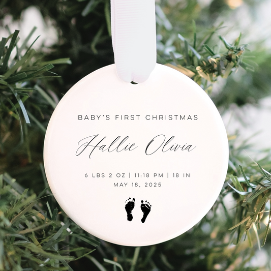 Custom Baby's First Christmas Ornament