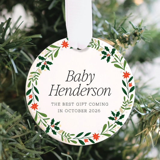 Personalized Baby Announcement Ornament