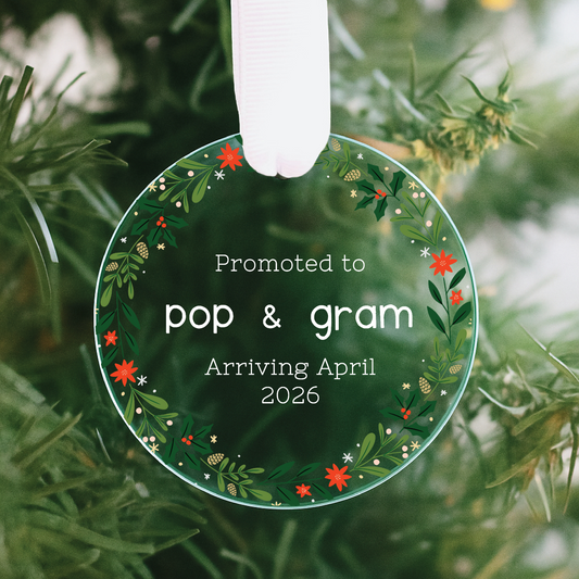 Promoted to Grandparents Acrylic Ornament