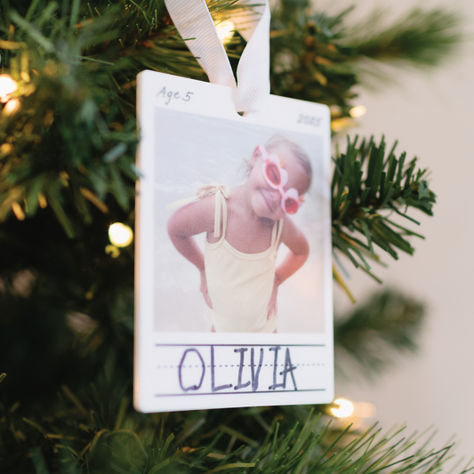 Child's Writing Keepsake Ornament