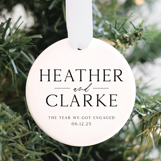 Our First Christmas Engaged Ornament