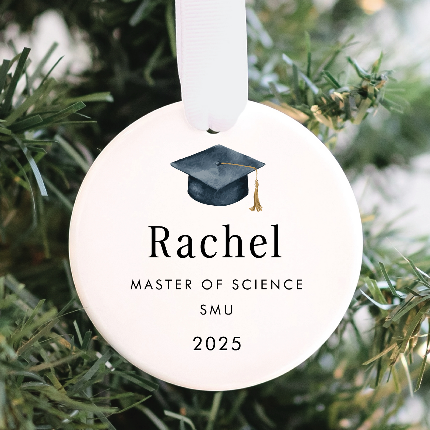 Personalized Graduation Ornament Round Porcelain