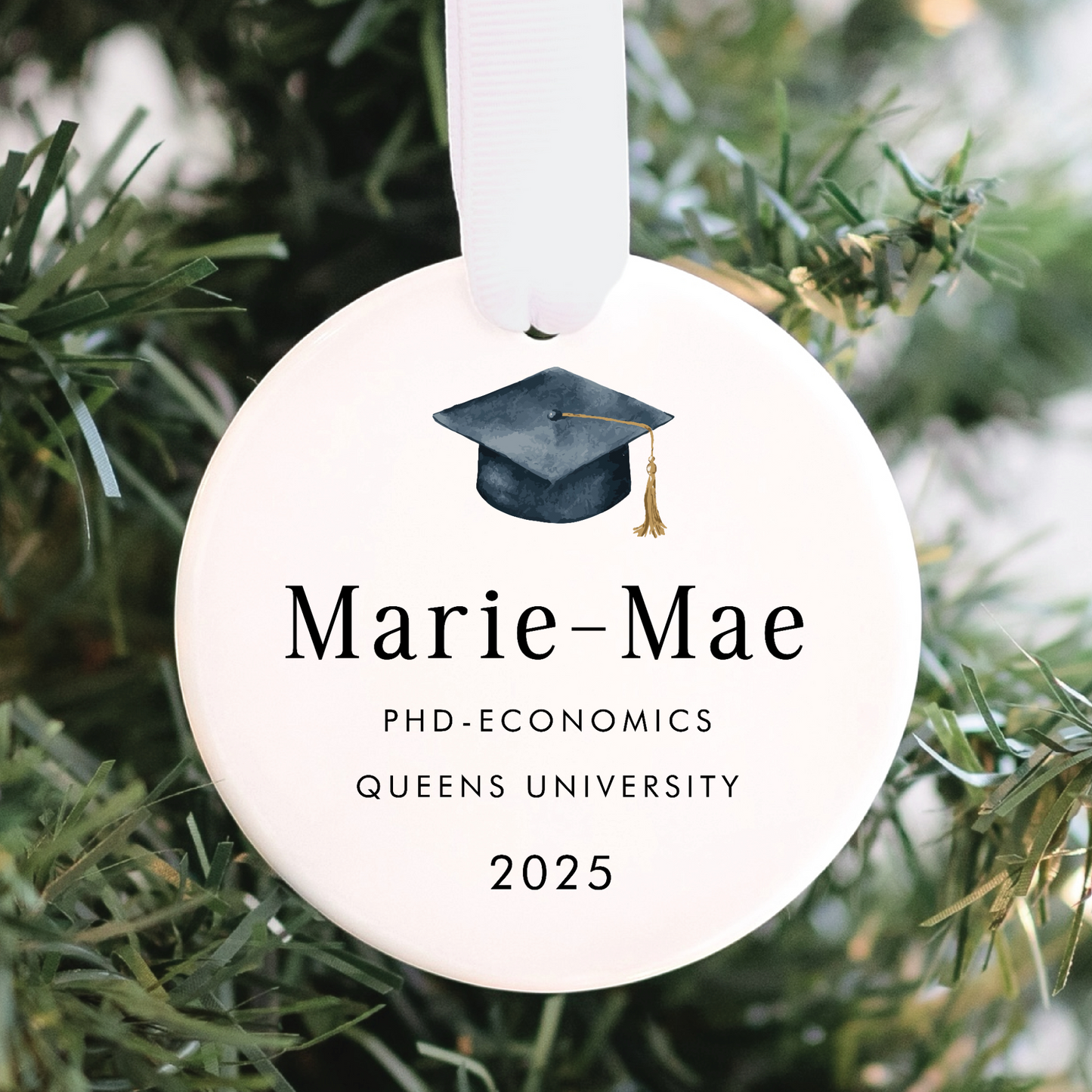 Personalized Graduation Ornament Round Porcelain