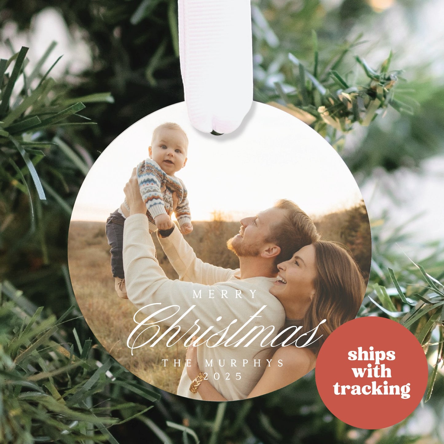Custom Family Photo Ornament