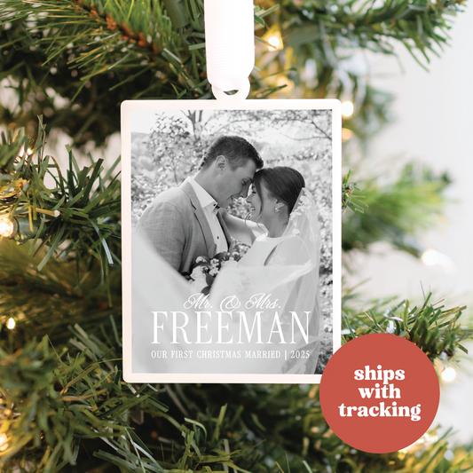 Our First Christmas Married Ornament