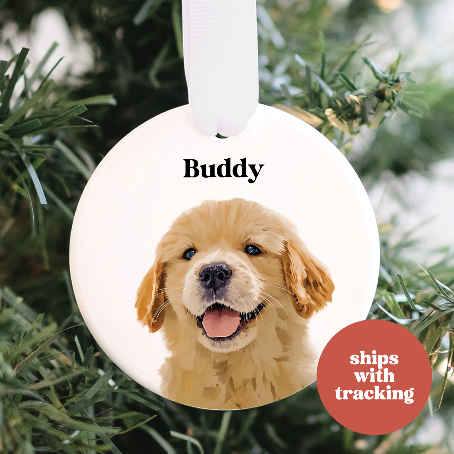 Custom Photo Pet Dog Ornament