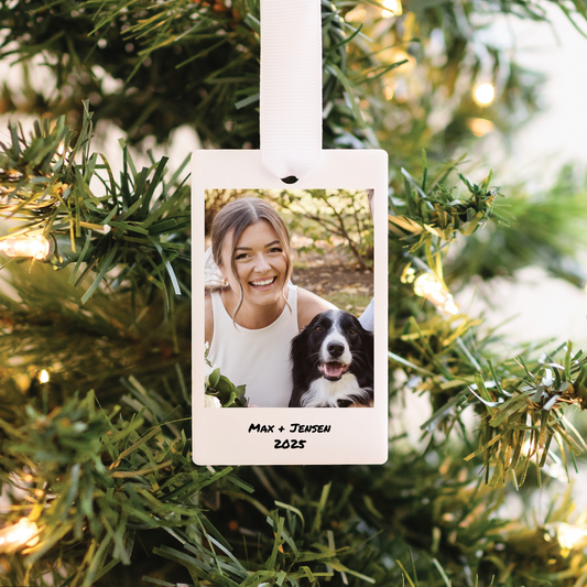 Custom Photo Polaroid Ornament