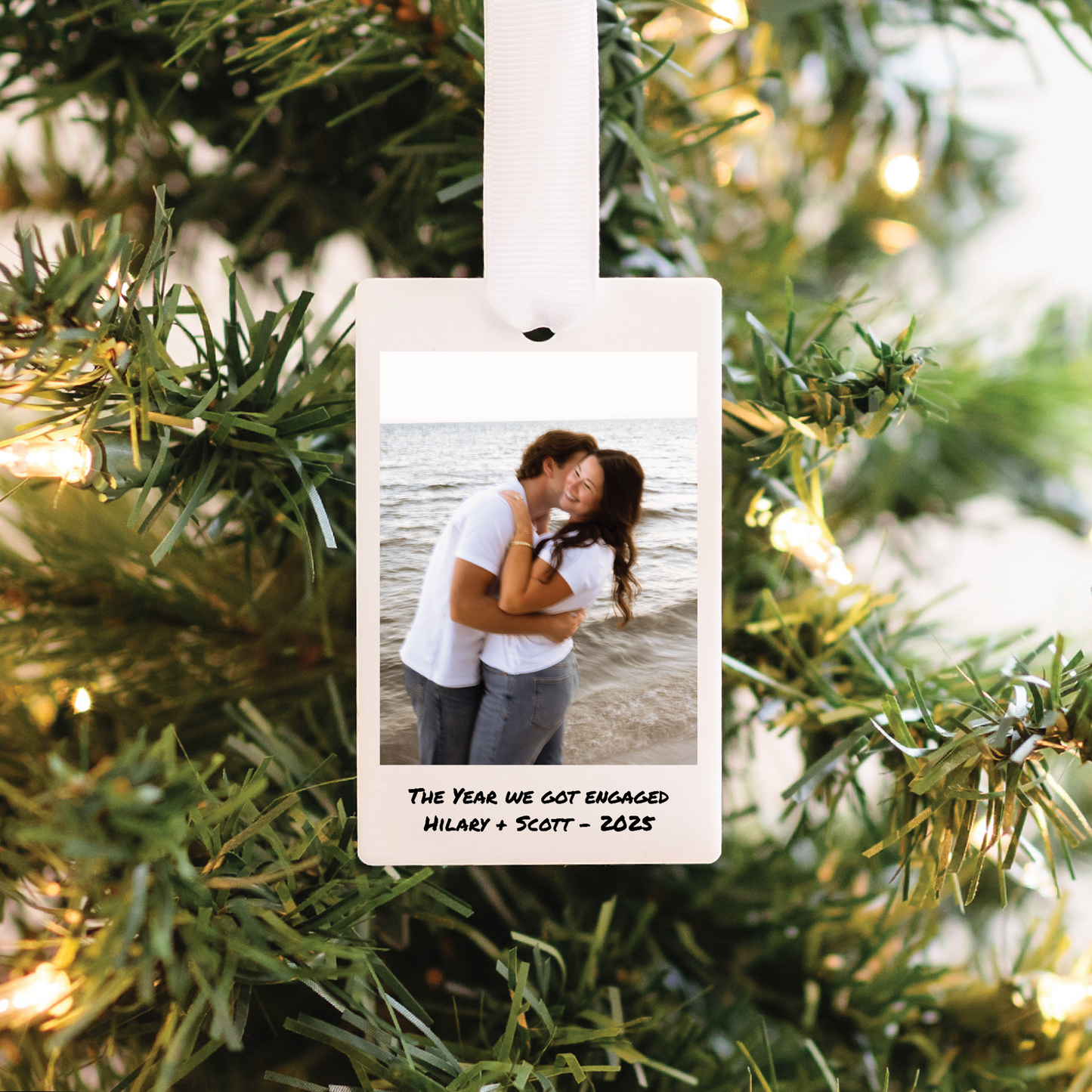 Custom Photo Polaroid Ornament