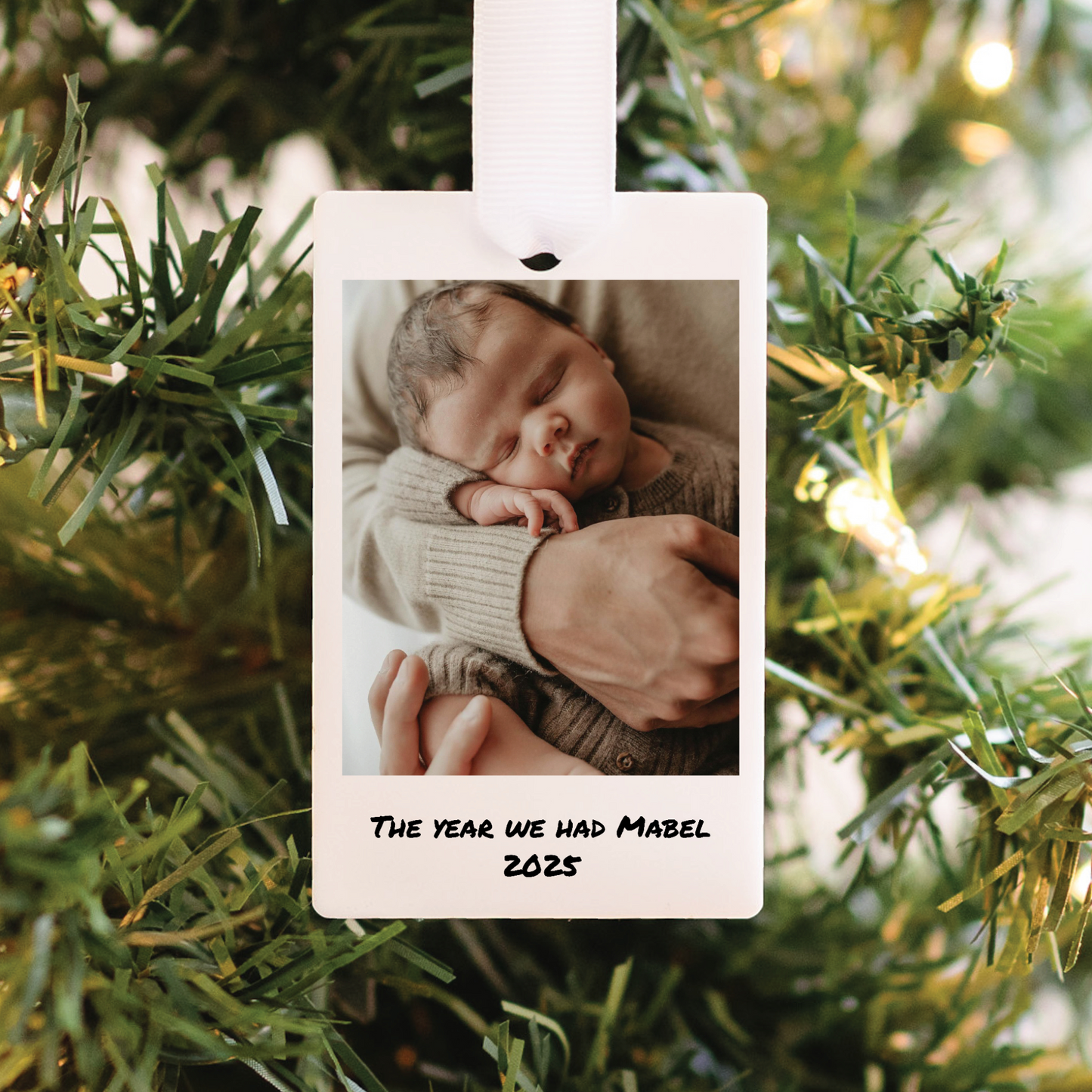 Custom Photo Polaroid Ornament