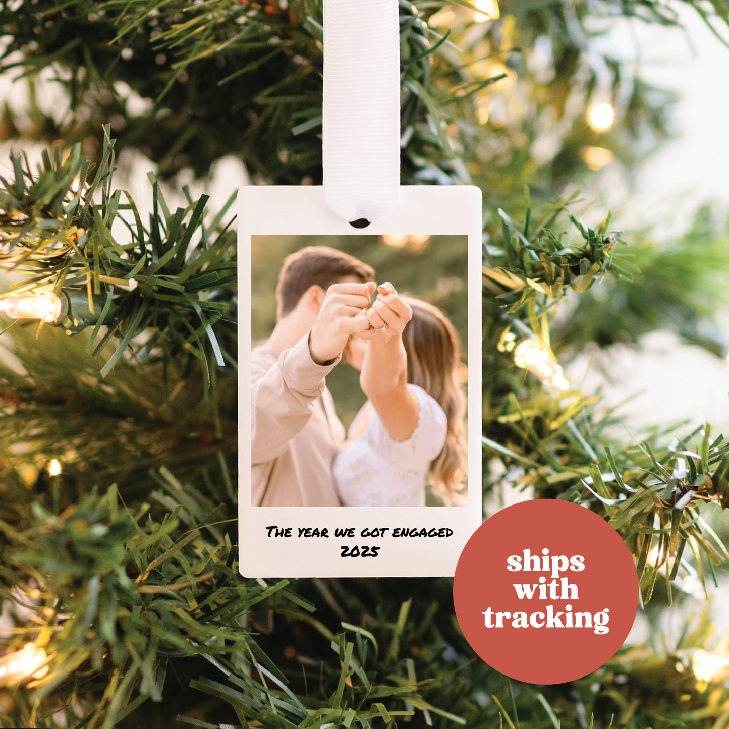 Custom Photo Polaroid Ornament