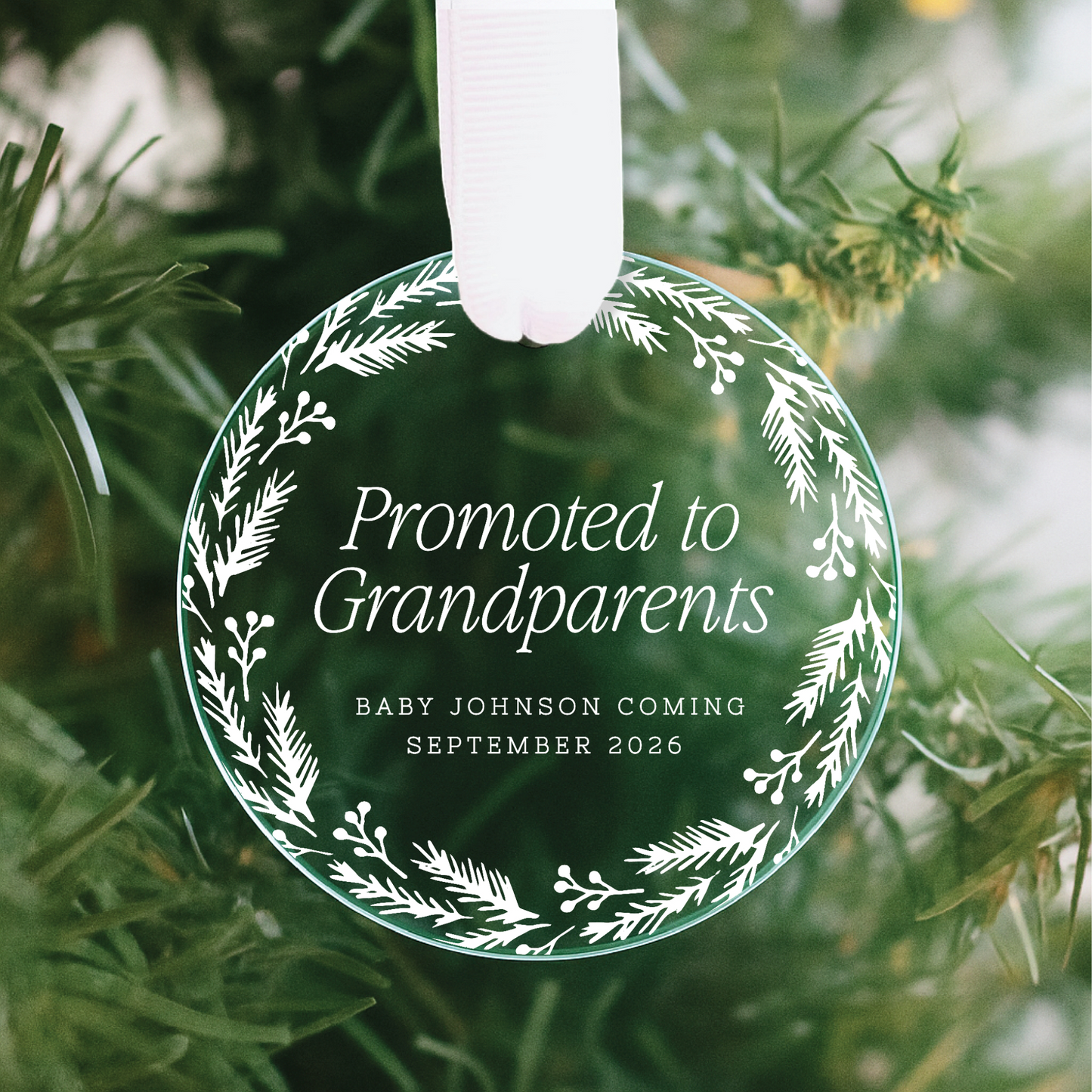 Promoted to Grandparents Acrylic Ornament