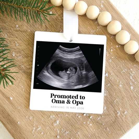 Promoted to Grandparents Ultrasound Ornament