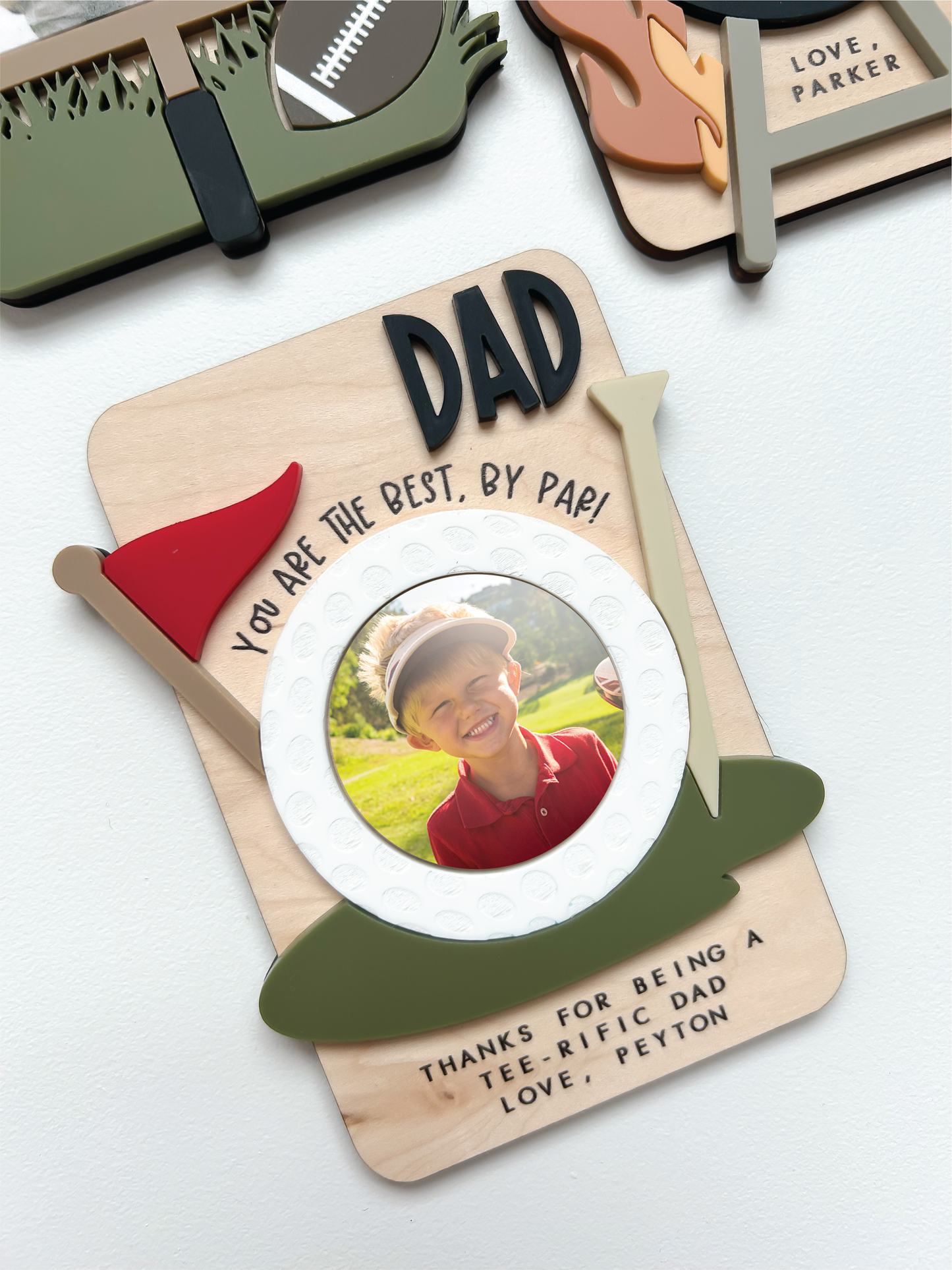 Custom Father's Day Golf Photo Magnet