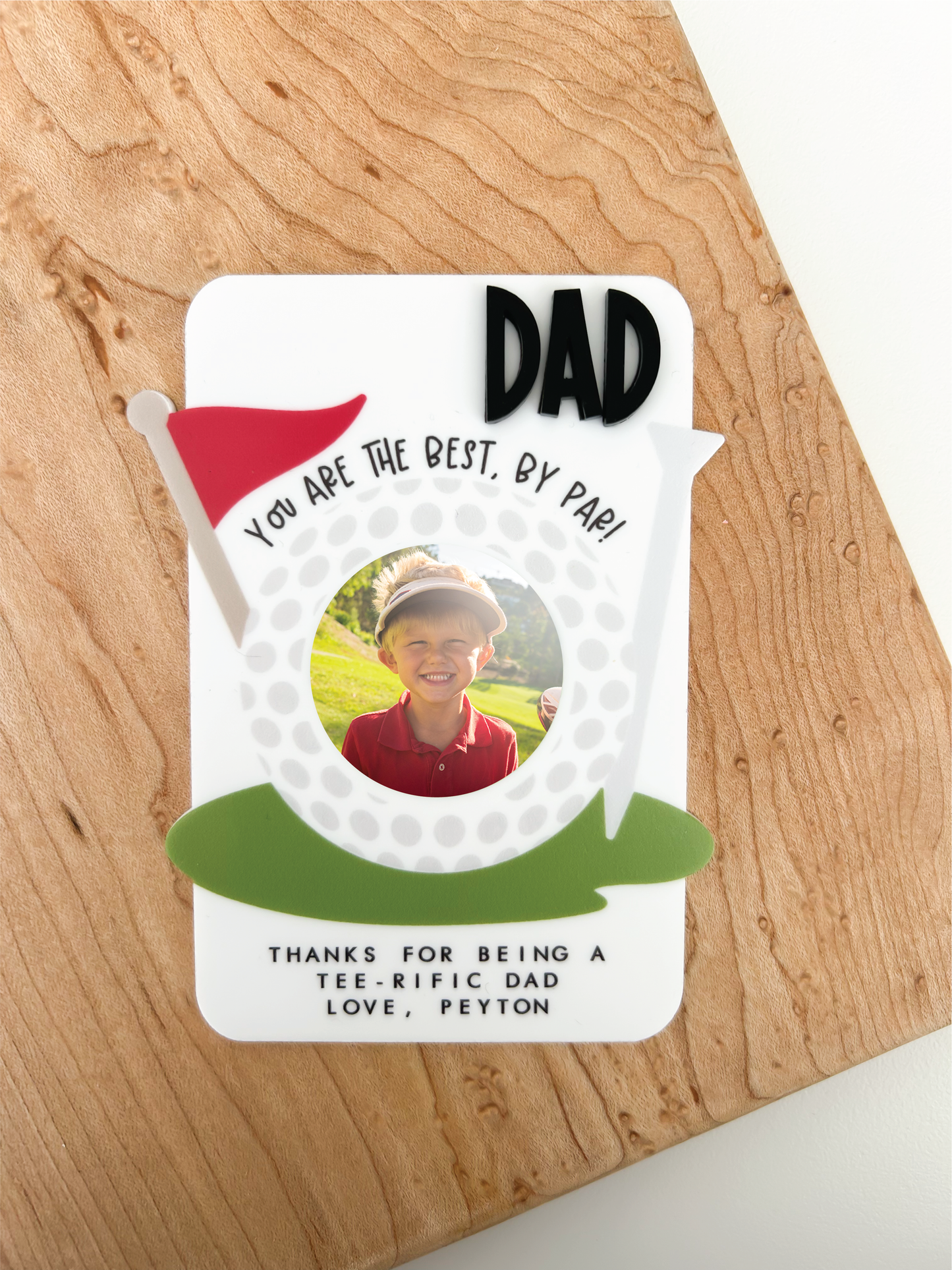 Custom Acrylic Father's Day Golf Photo Magnet