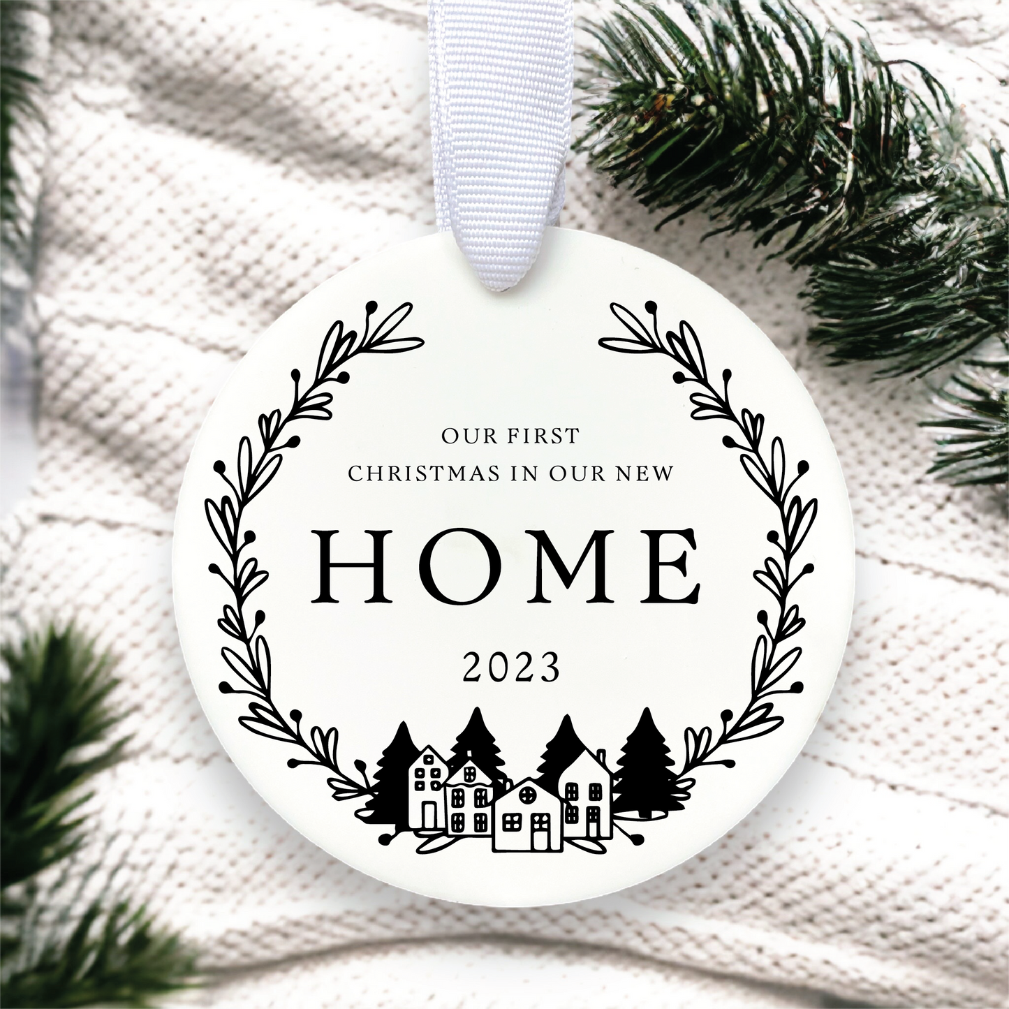 Generic First Christmas in our New Home Ornament 2023 | New Homeowner Gift | Real Estate Gift | Housewarming Gift