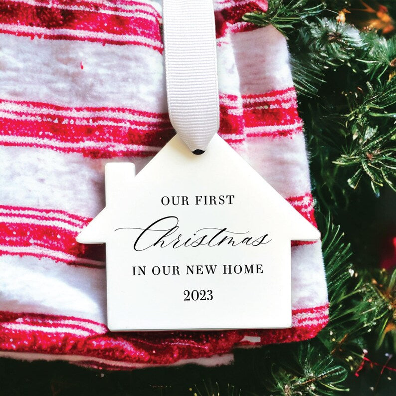 Generic First Christmas in our New Home Ornament 2023 | New Homeowner Gift | Real Estate Gift | Housewarming Gift