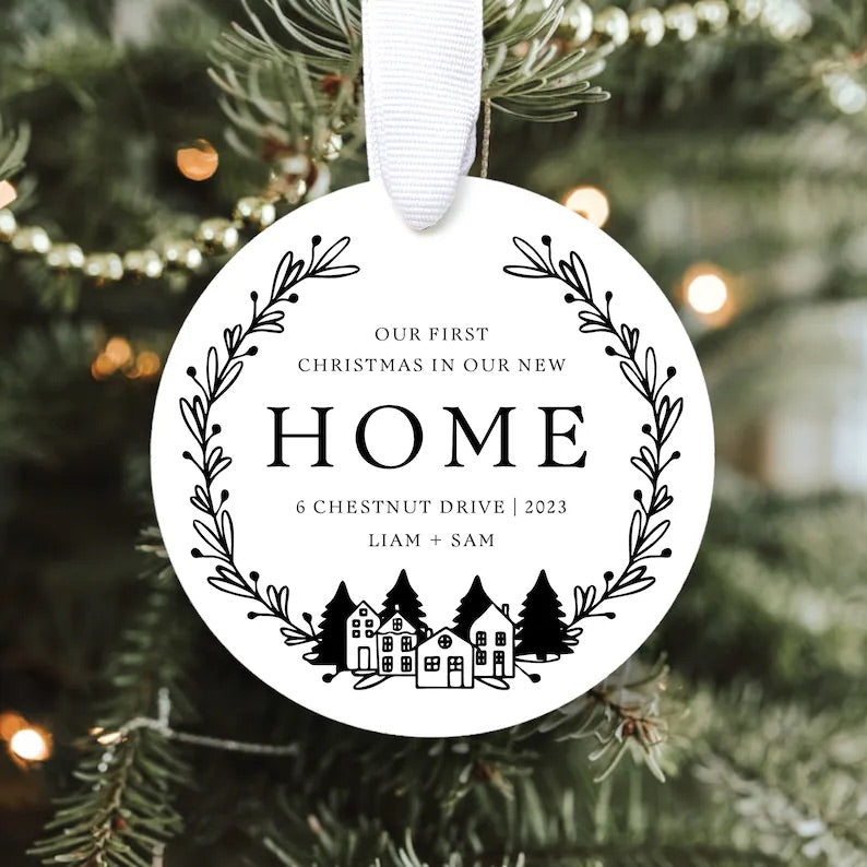 First Christmas in our New Home Ornament 2023 | New Homeowner Gift | Real Estate Gift | Housewarming Gift