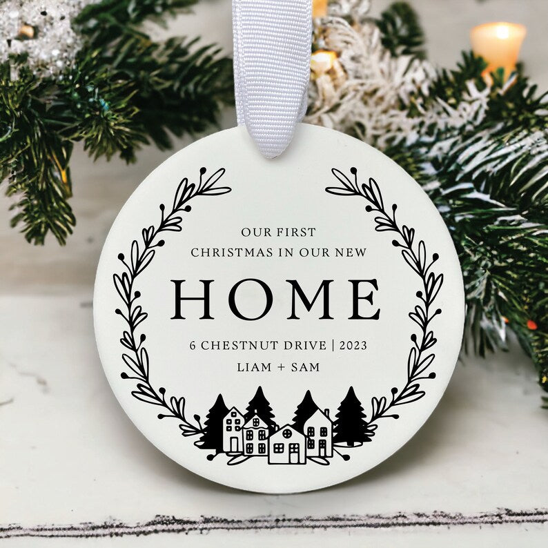 First Christmas in our New Home Ornament 2023 | New Homeowner Gift | Real Estate Gift | Housewarming Gift