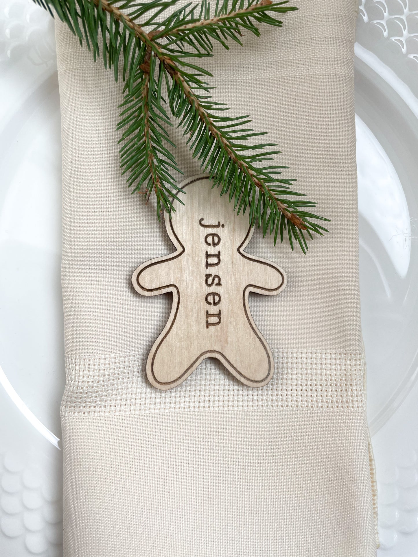Custom Gingerbread Place Setting Tag | Christmas Dinner Place Setting | Wedding Place Setting | Place Cards | Gift Tags
