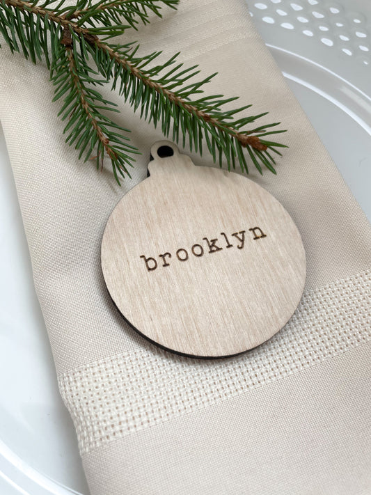 Custom Ornament Bauble Place Setting Tag | Christmas Dinner Place Setting | Wedding Place Setting | Place Cards | Gift Tags