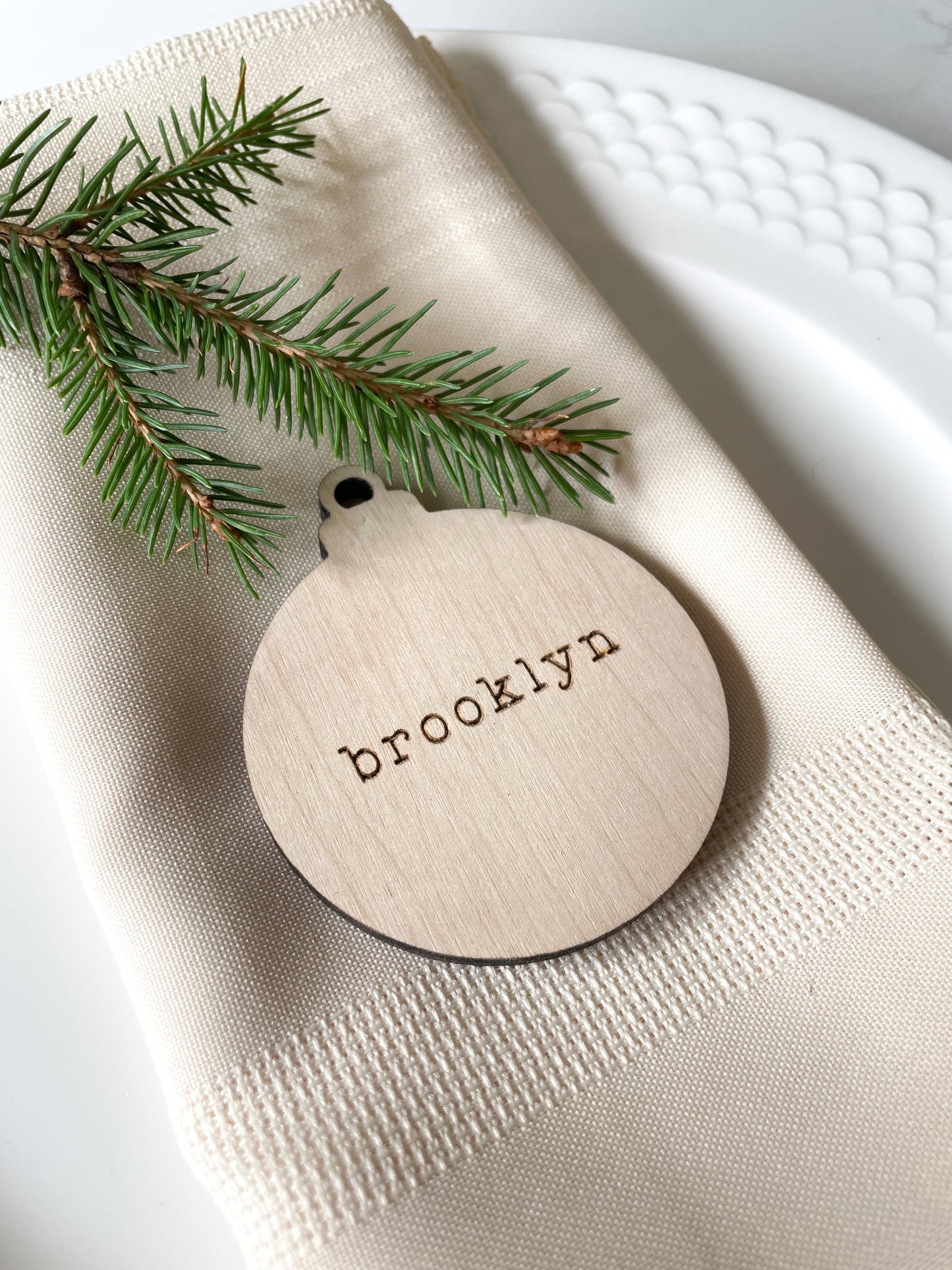 Custom Ornament Bauble Place Setting Tag | Christmas Dinner Place Setting | Wedding Place Setting | Place Cards | Gift Tags