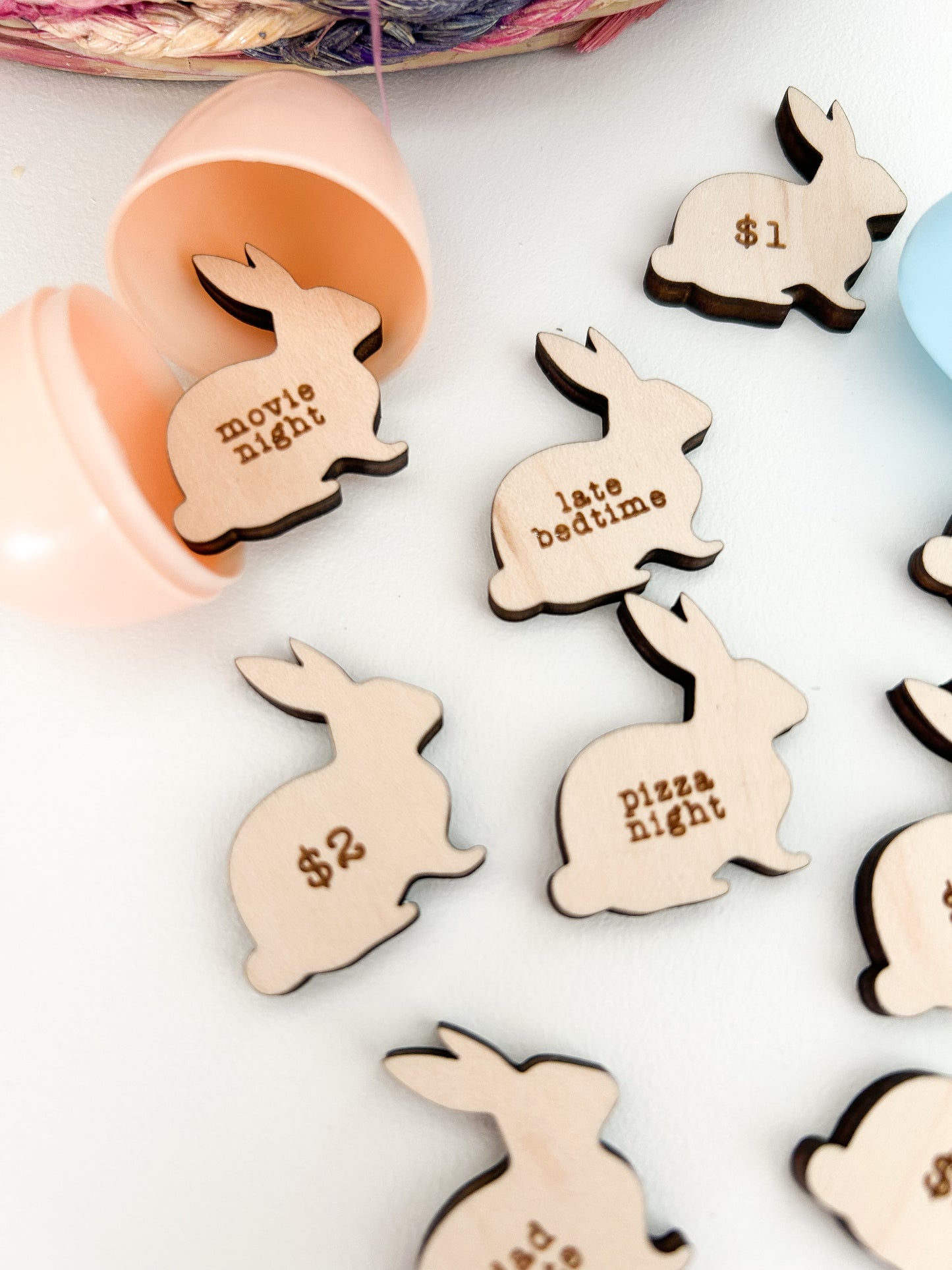 Wooden Easter Egg Tokens