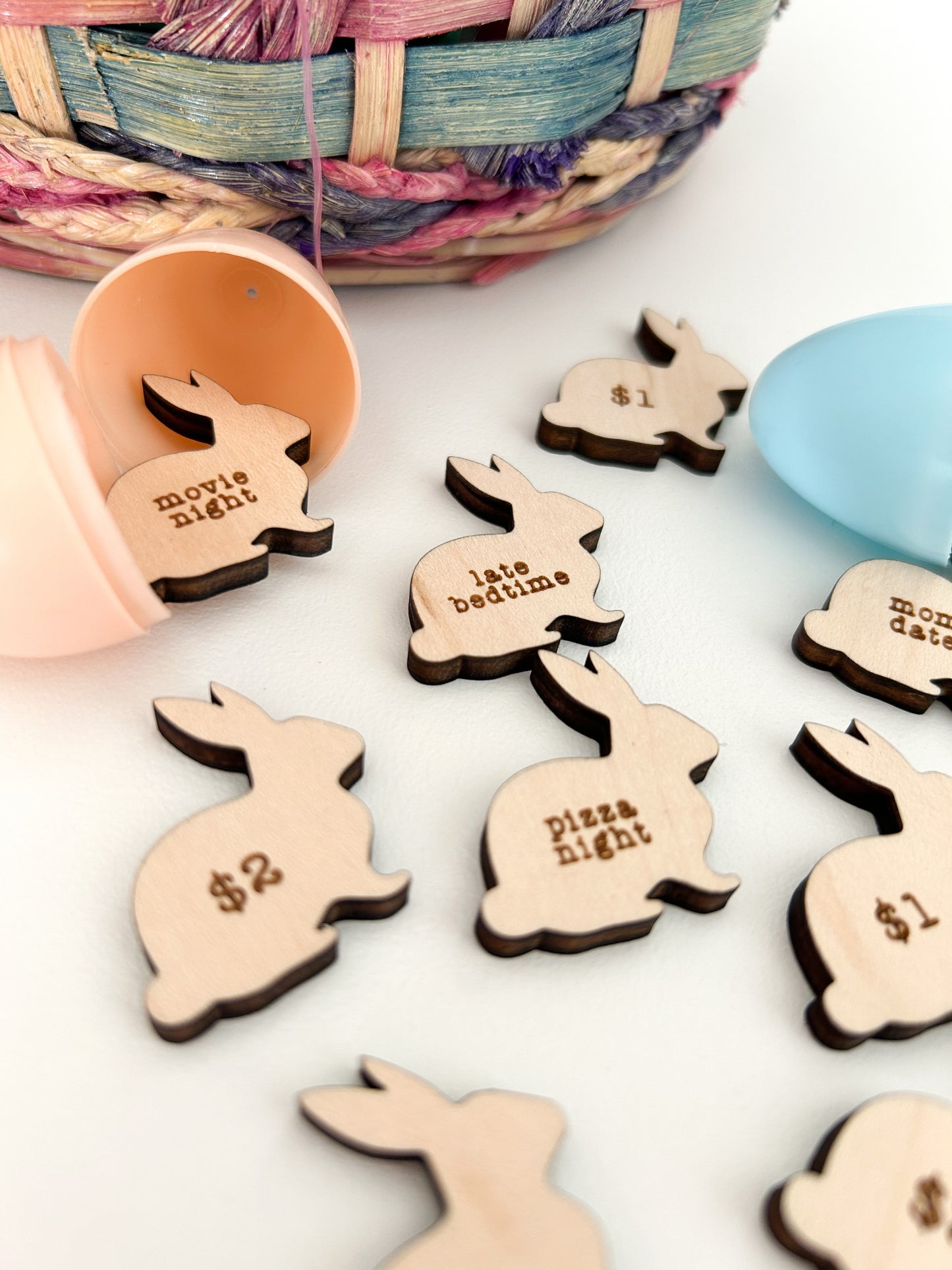 Wooden Easter Egg Tokens