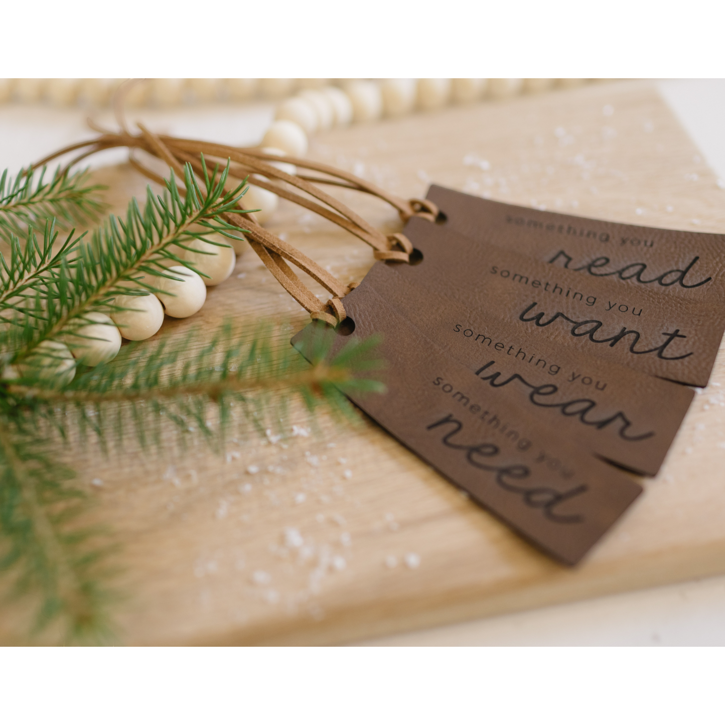 Leatherette Mindful Gifting Tags Set of 4