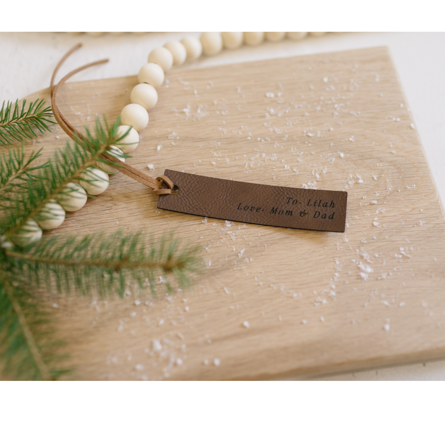 Set of 4 Leatherette Gift Tag