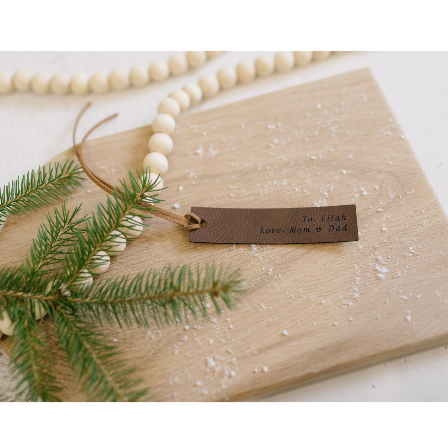 Set of 4 Leatherette Gift Tag