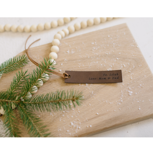 Set of 4 Leatherette Gift Tag