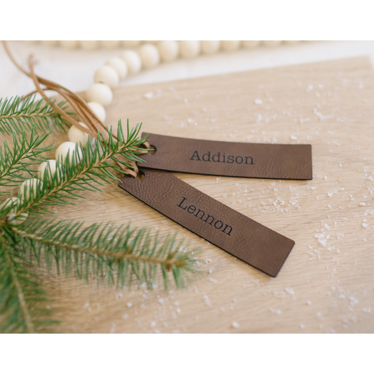 Leatherette Stocking Tag