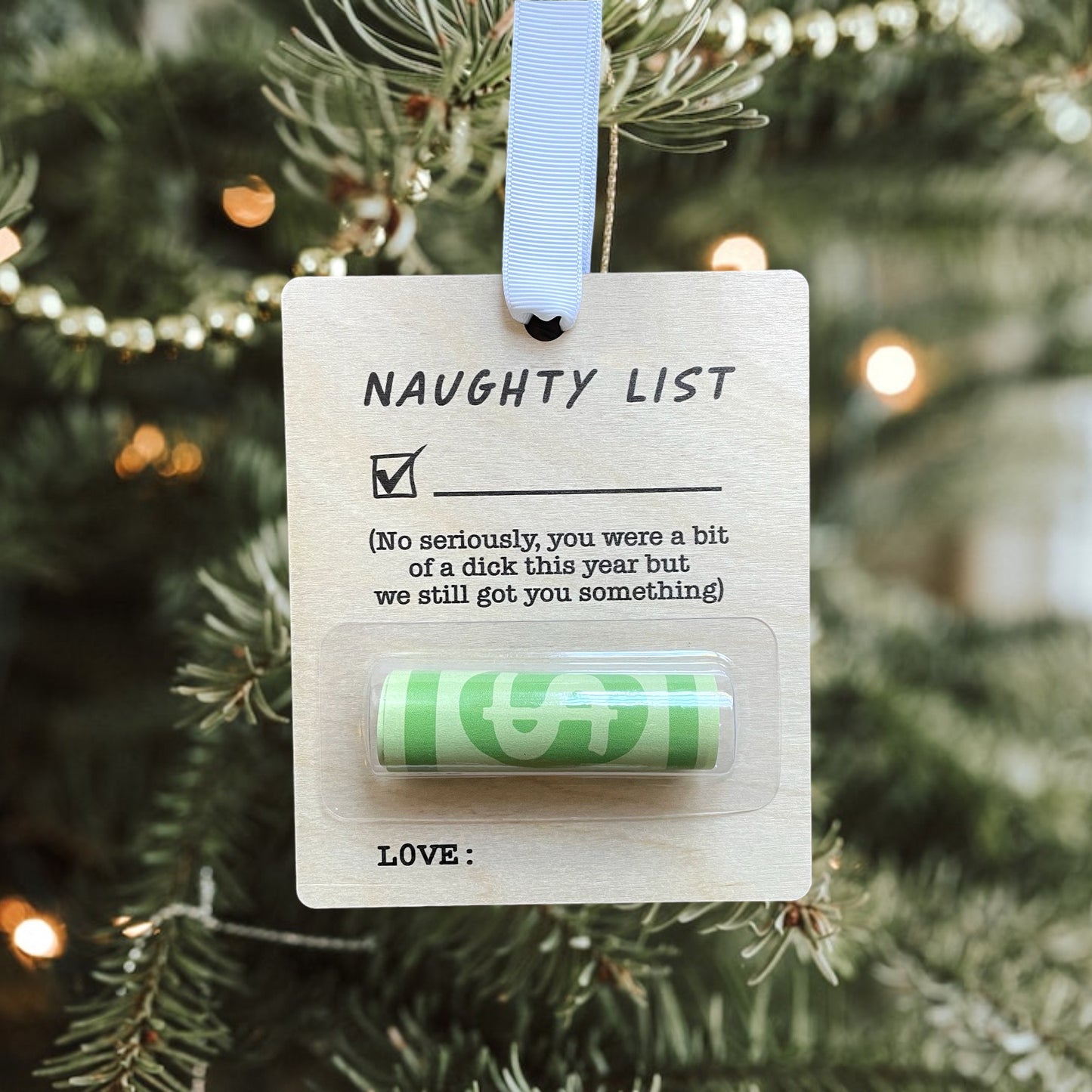 Naughty List Money Ornament | Custom Money Gift Ornament 2023 | Funny Ornament
