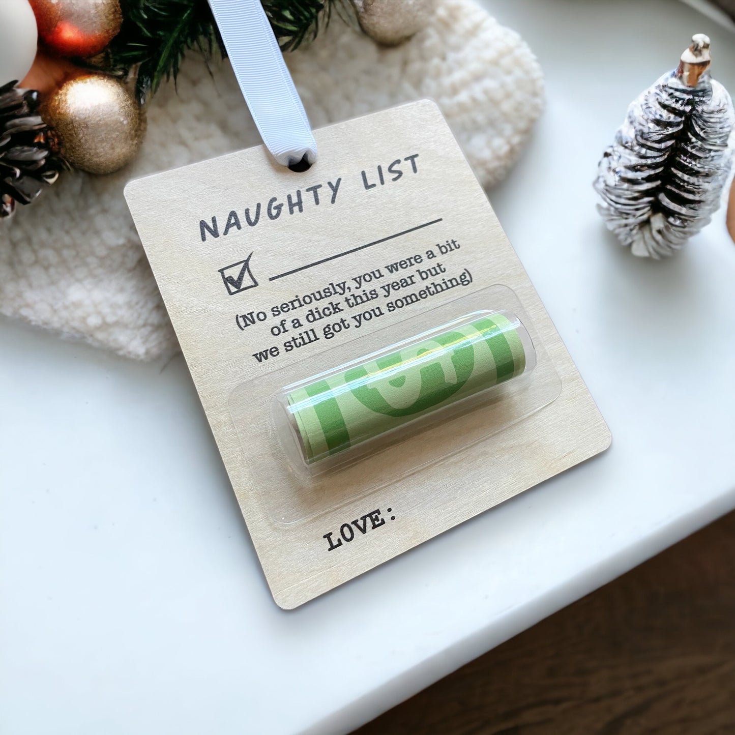 Naughty List Money Ornament | Custom Money Gift Ornament 2023 | Funny Ornament