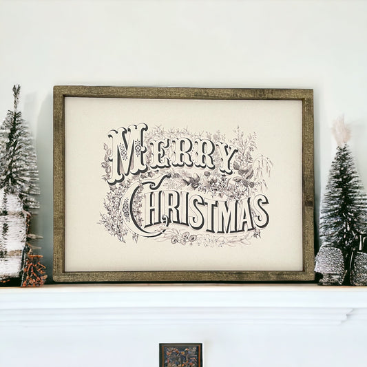 Vintage Merry Christmas Sign