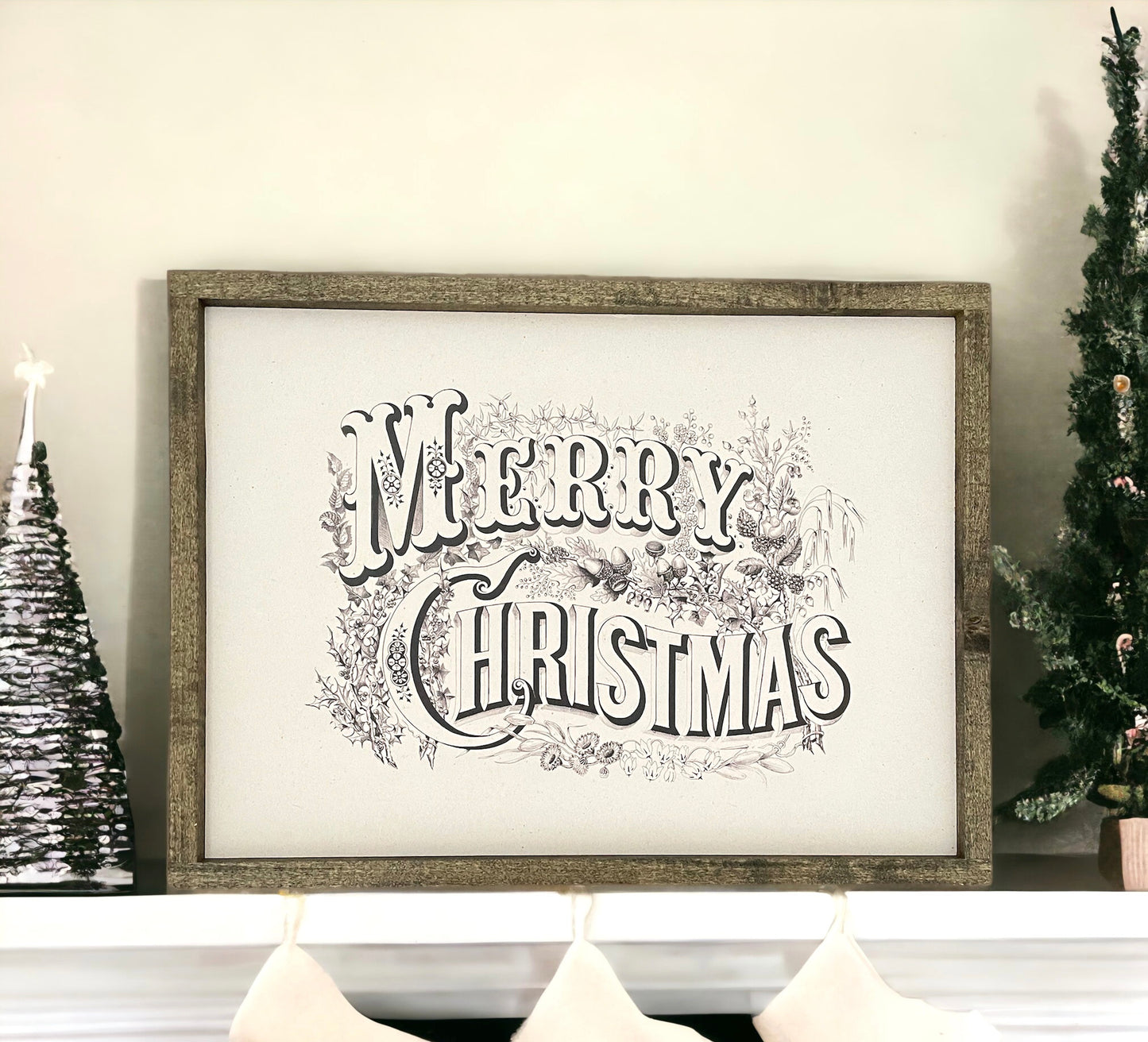 Vintage Merry Christmas Sign