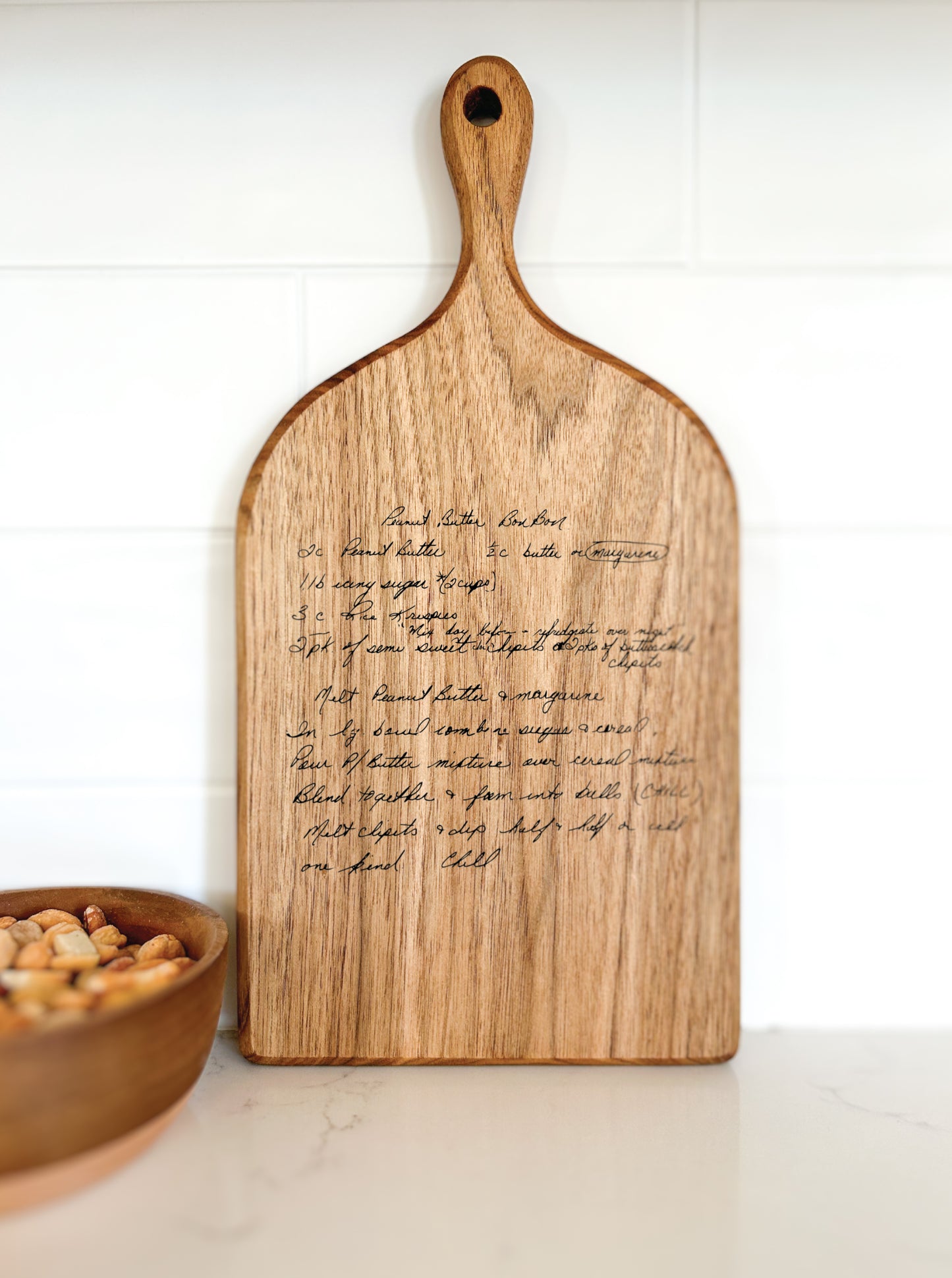 Custom Engraved Recipe Cutting Board