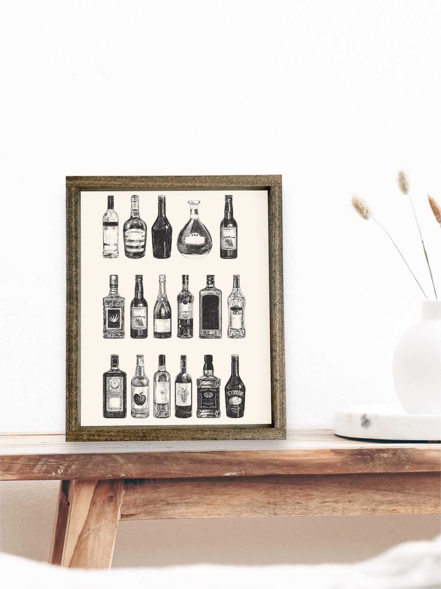 Vintage Bottles Sign