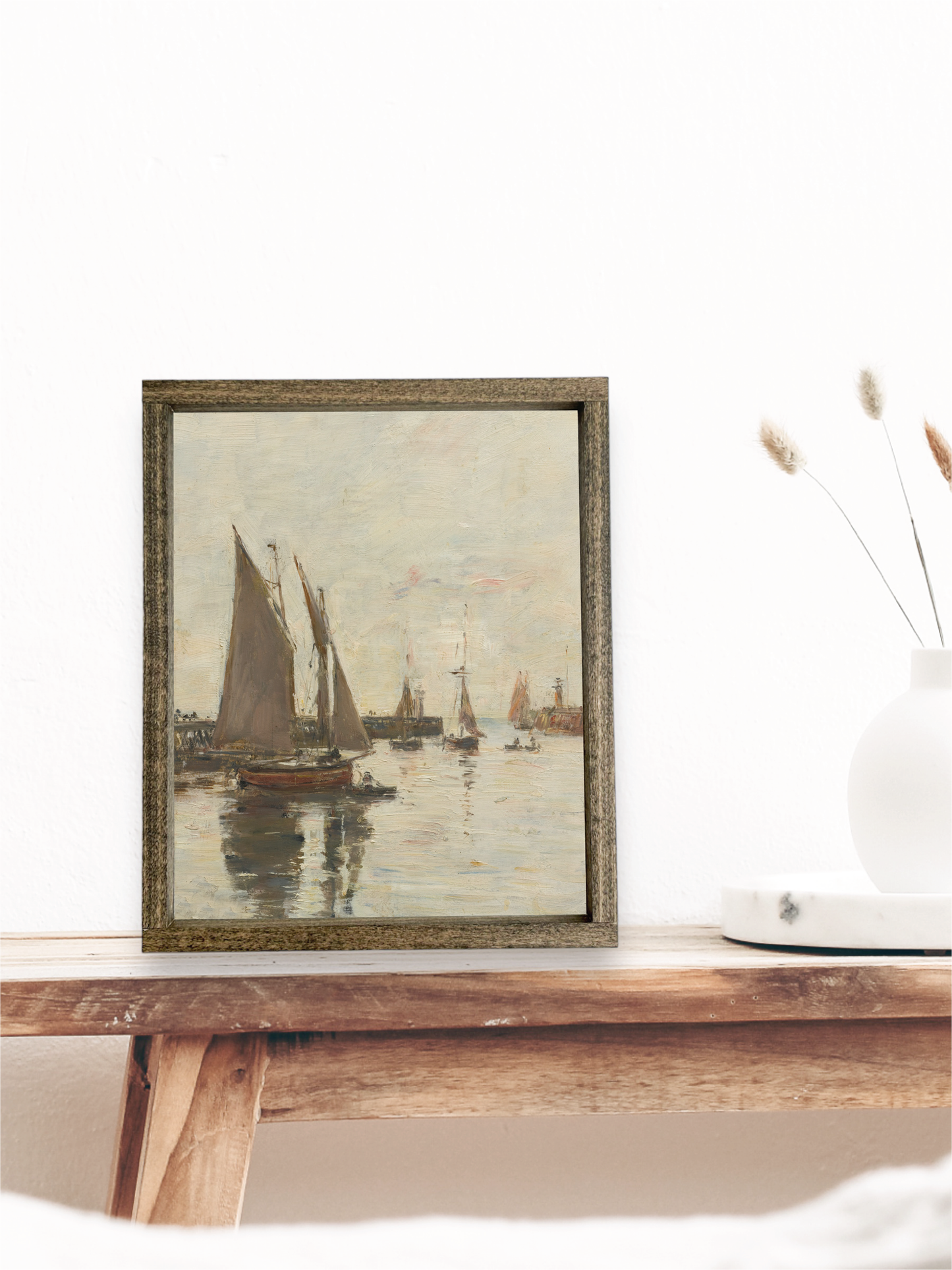 Vintage Oil Sailboat