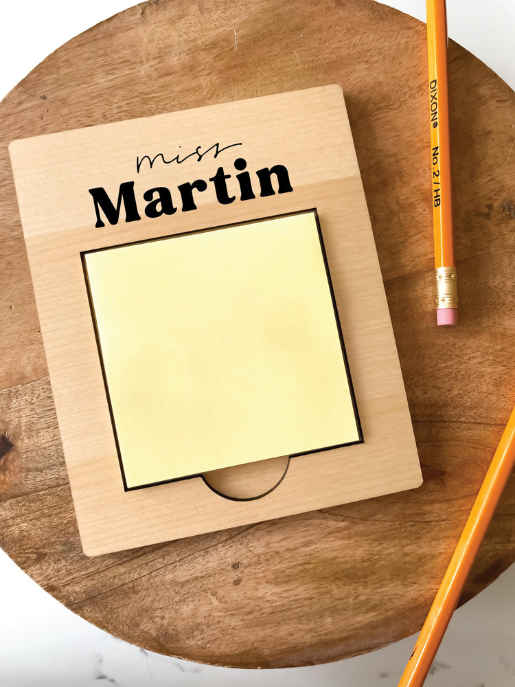 Wood Stickie Note Holder