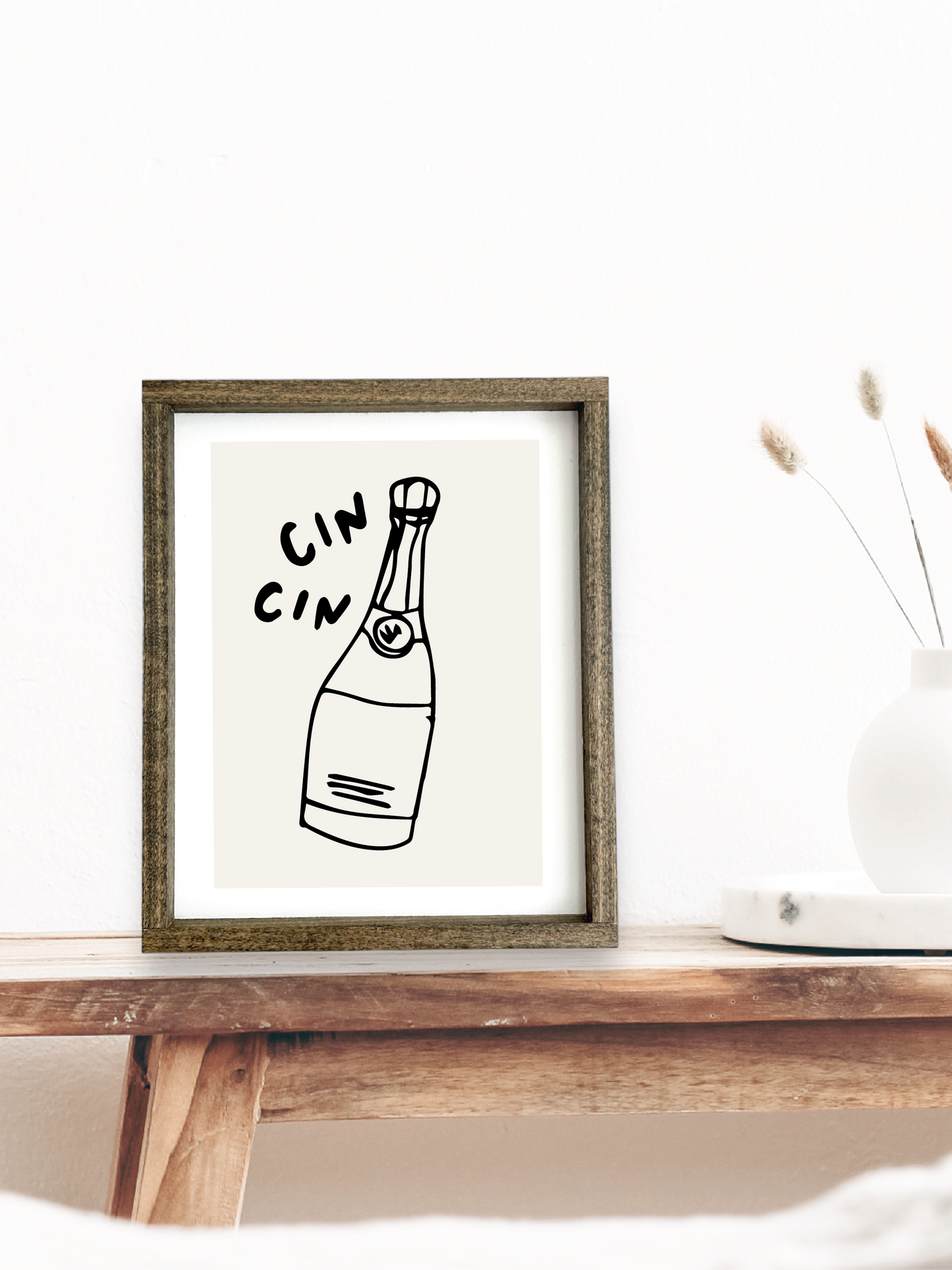 Cin Cin Bottle Sign