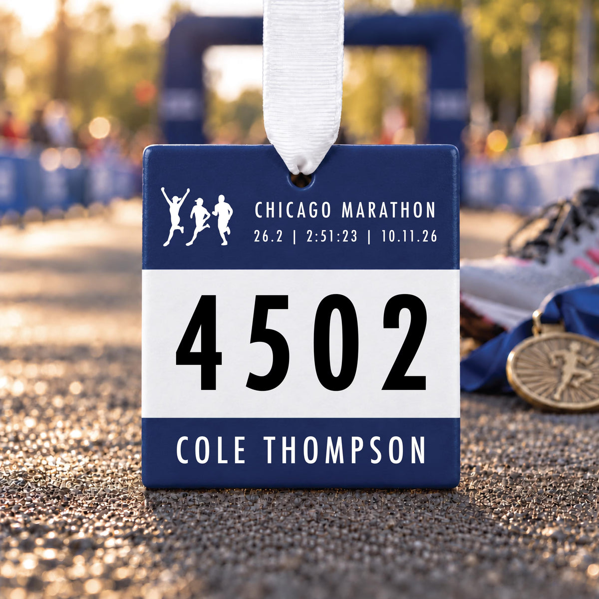 Ceramic Personalized Marathon Ornament