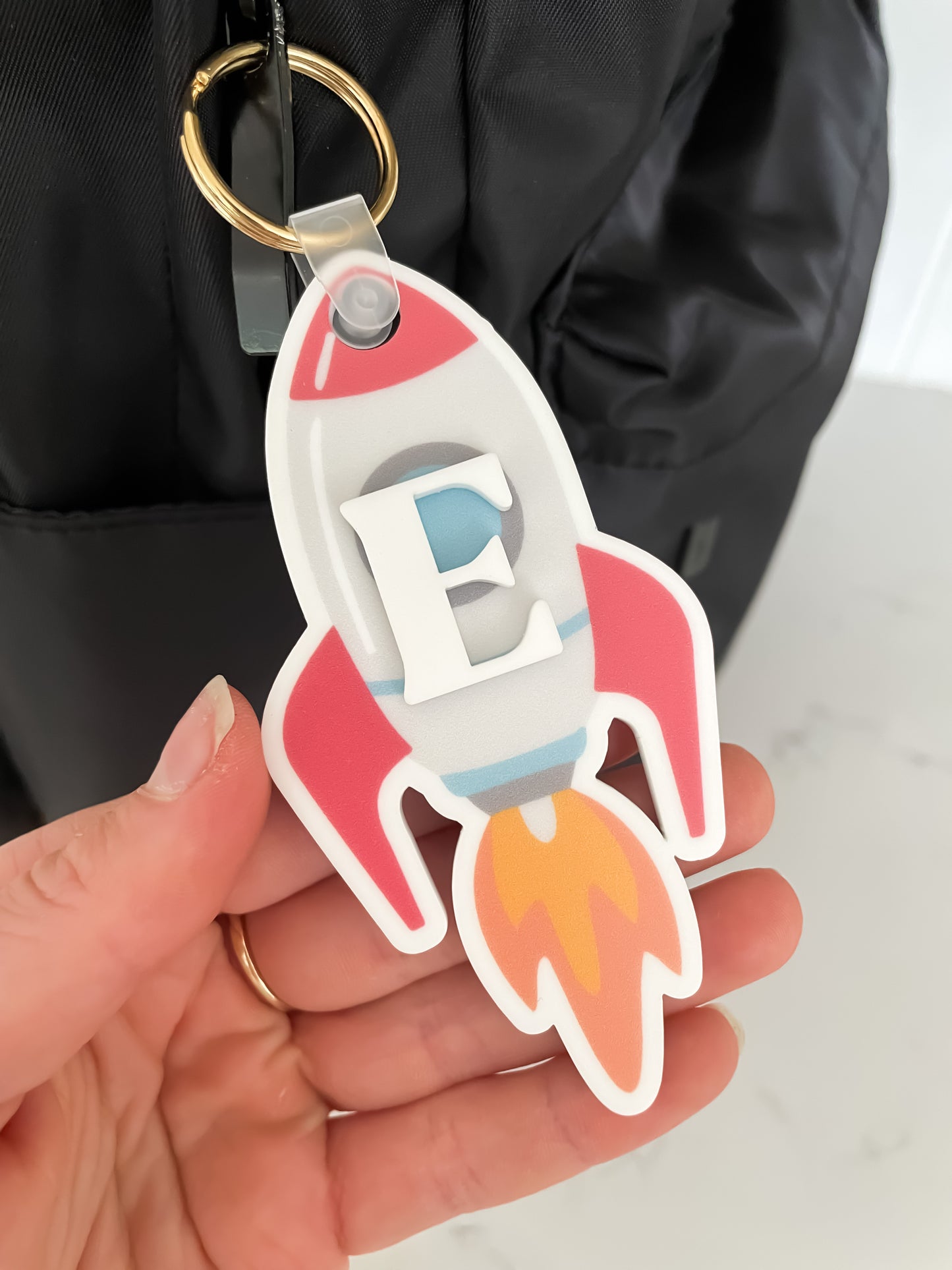 Spaceship Backpack Tag