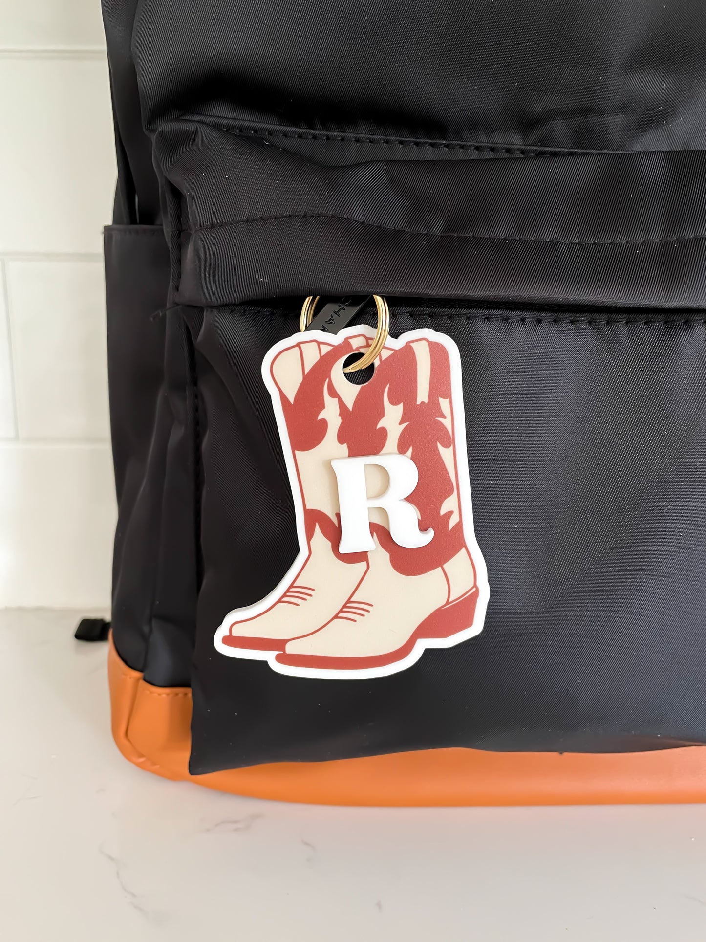 Cowboy Boots Backpack Tag