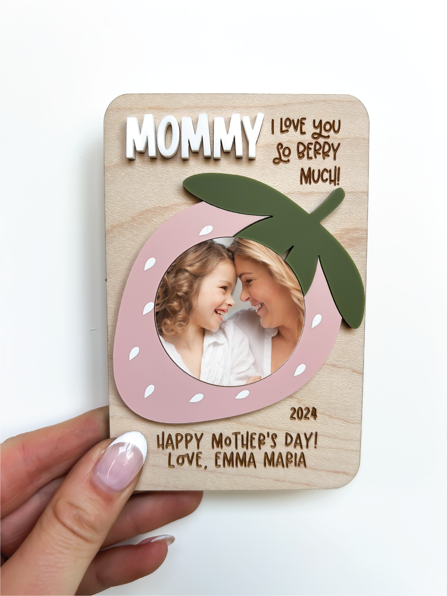 Custom Mom Grandma Berry Photo Magnet