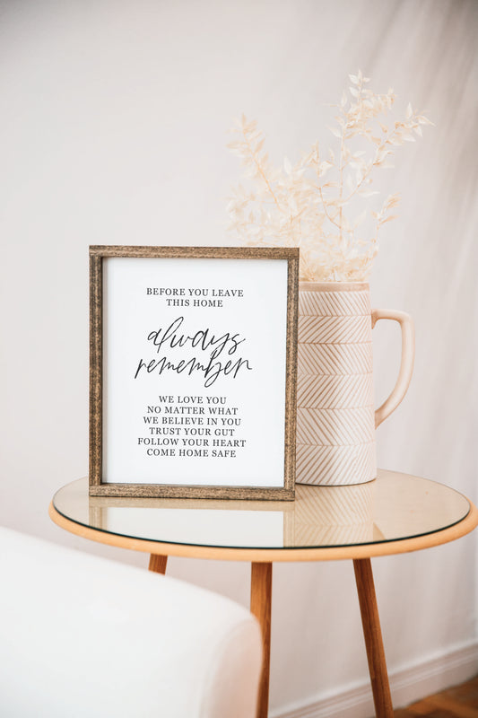 Always Remember Sign