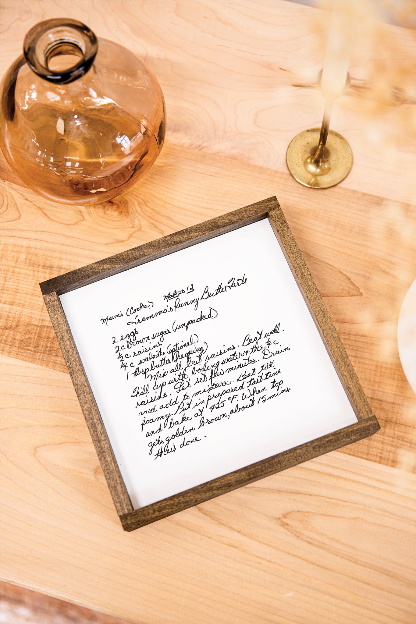 Handwritten Recipe Sign